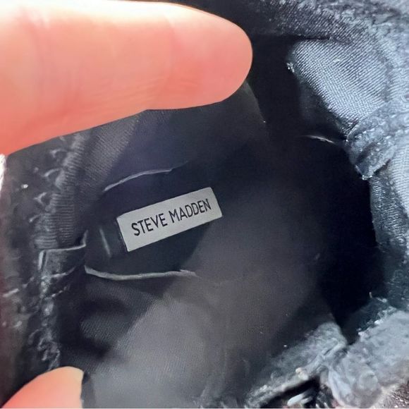 Steve Madden Womens Touchdown Black Ankle Boots Chunky Shoes 10 Medium NEW Y2K - Picture 10 of 11